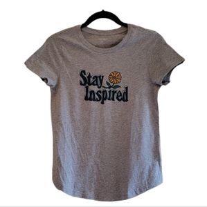 Grey Old Navy Women's Graphic "Stay Inspired" T-Shirt